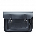 Zatchels Classic Satchel Navy 16-inch